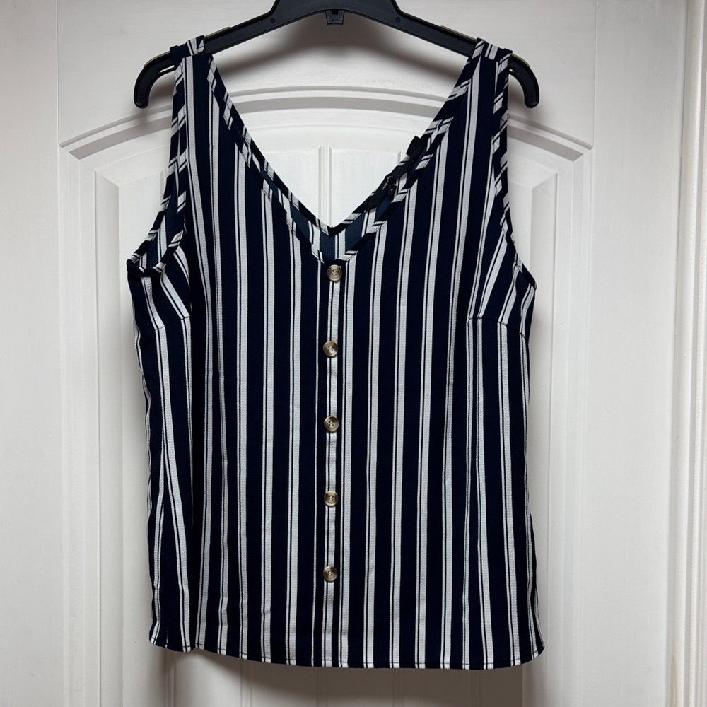 Vero Moda Black and White Striped Tank Top